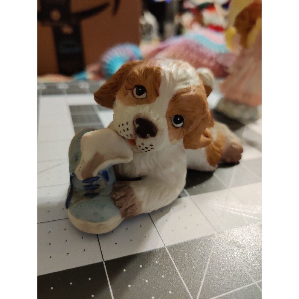 Puppy Dog with Blue Shoe #1405, Bisque P